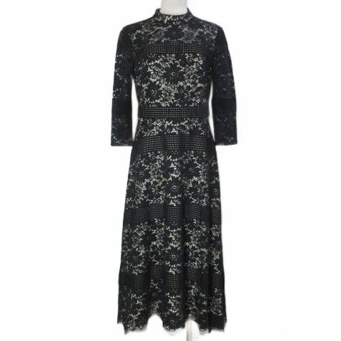 Diagram ダイアグラム　ドレス 花柄 総レース　ハイネック Diagram ダイアグラムドレス 花柄 総レースハイネック