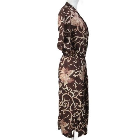 DRIES VAN NOTEN デザインシャツワンピース ラップスカート 36 ドリスヴァンノッテン DRIES VAN NOTEN 和柄 ラップワンピース ロング