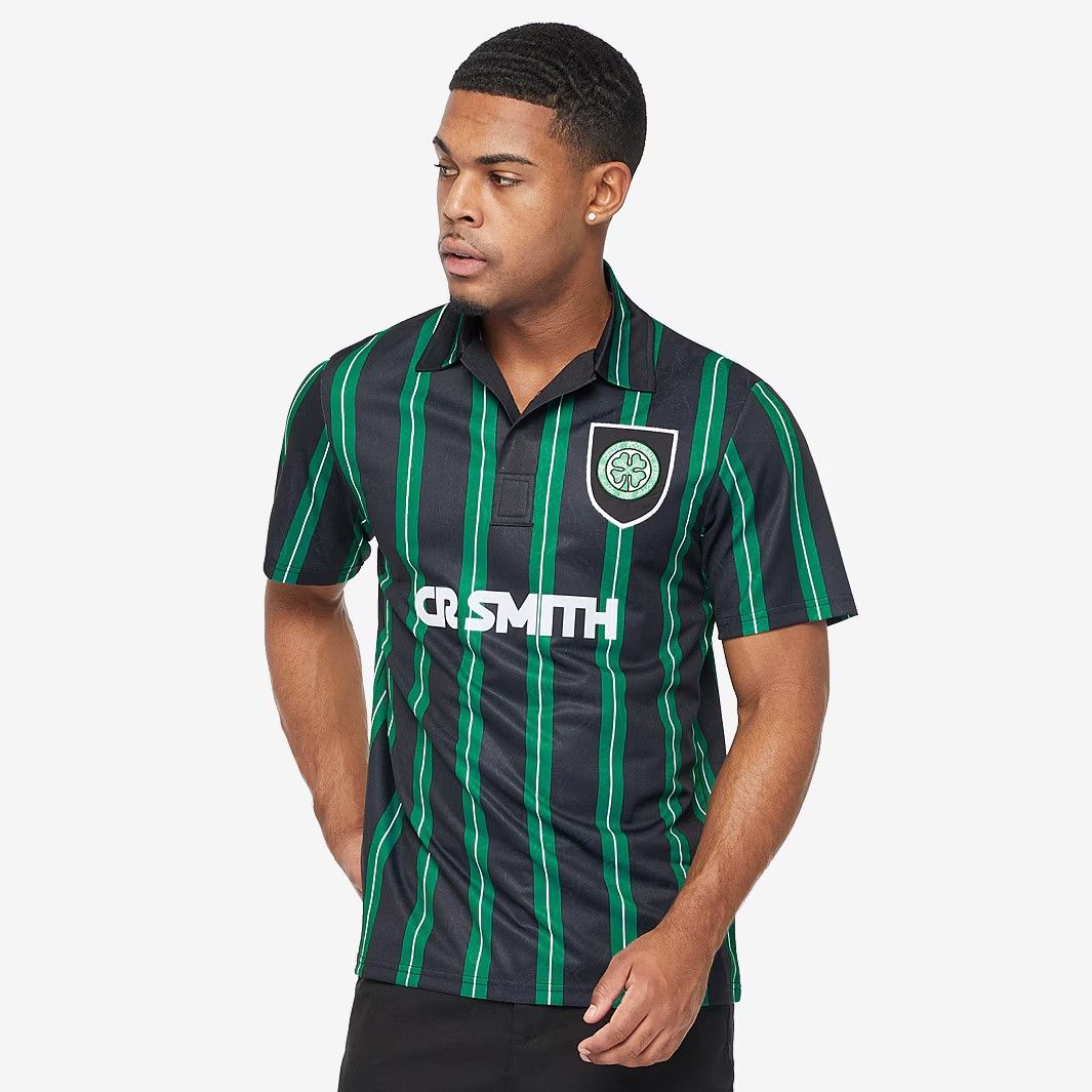 【送料無料・匿名配送】Hummel サッカー セルティック 1993/94 復刻 アウェイ シャツ 黒・緑 公式 新品