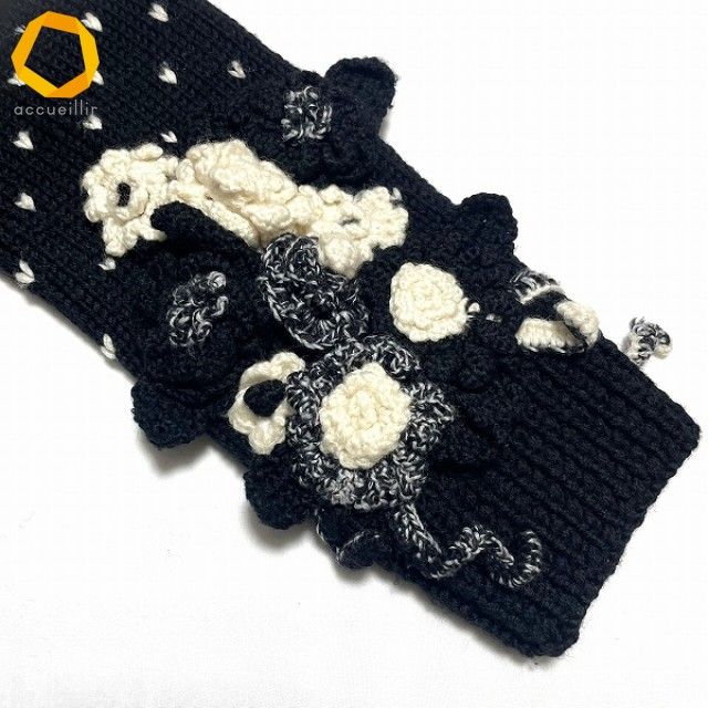 wnc カネコイサオ KANEKO ISAO ニット・セーター 黒 白 ハートドット