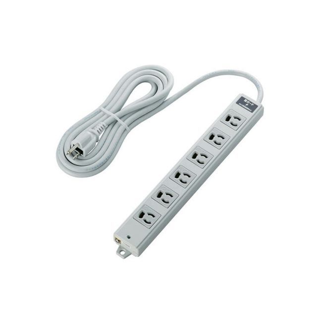 エレコム 工事・物件に最適な3ピン 熱に強い 雷ガード マグネット付 電源タップ 4個口 5m グレー T-WRMK3450LG/RS(代引不可)【送料無料】 エレコム 工事・物件に最適な3ピン 熱に強い 雷ガード マグネット付