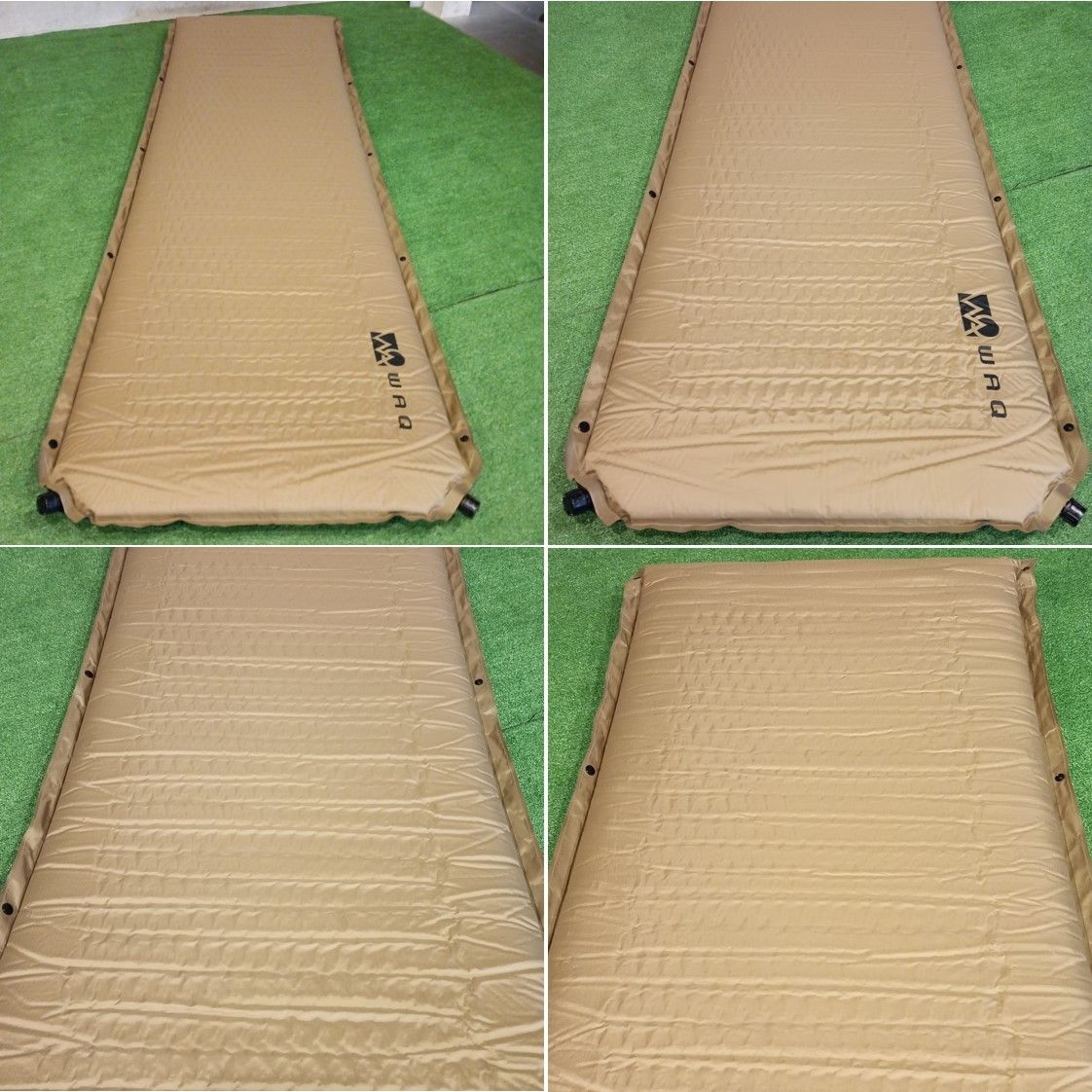 ◇WAQ(ワック) 本物 インフレータブル式マット(タン) シングル 厚み8cm