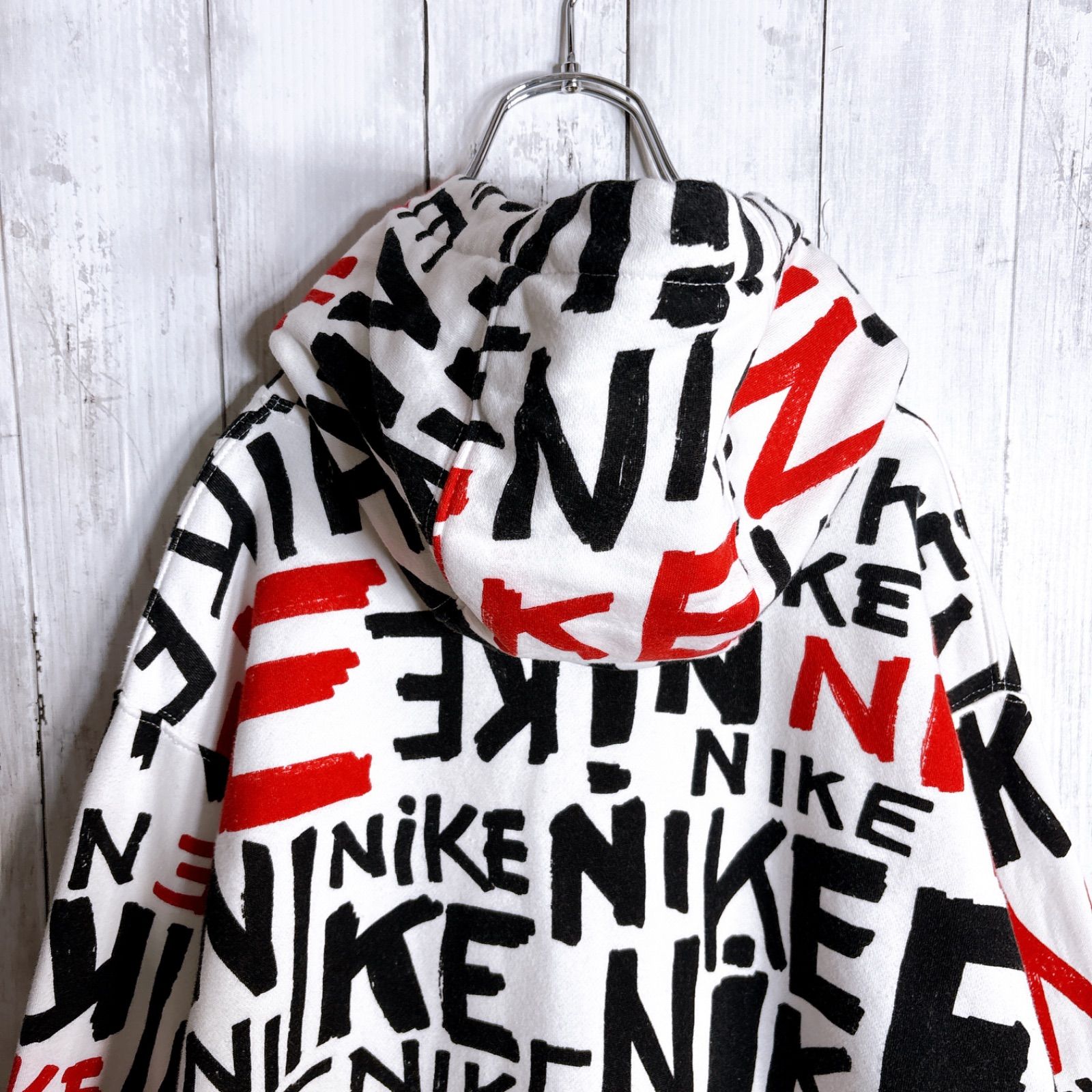 国内正規品】ナイキ 総柄 マルチロゴ パーカー / NIKE vintage Parka 