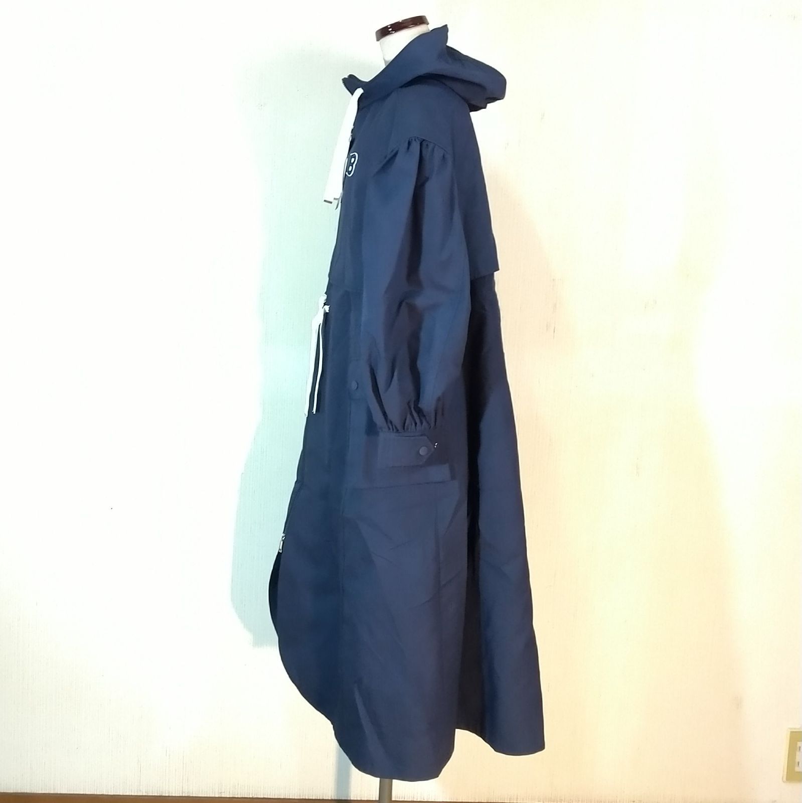 BORDERS at BALCONY ネイビー ロングコート BORDERS at BALCONY ネイビーロングコート