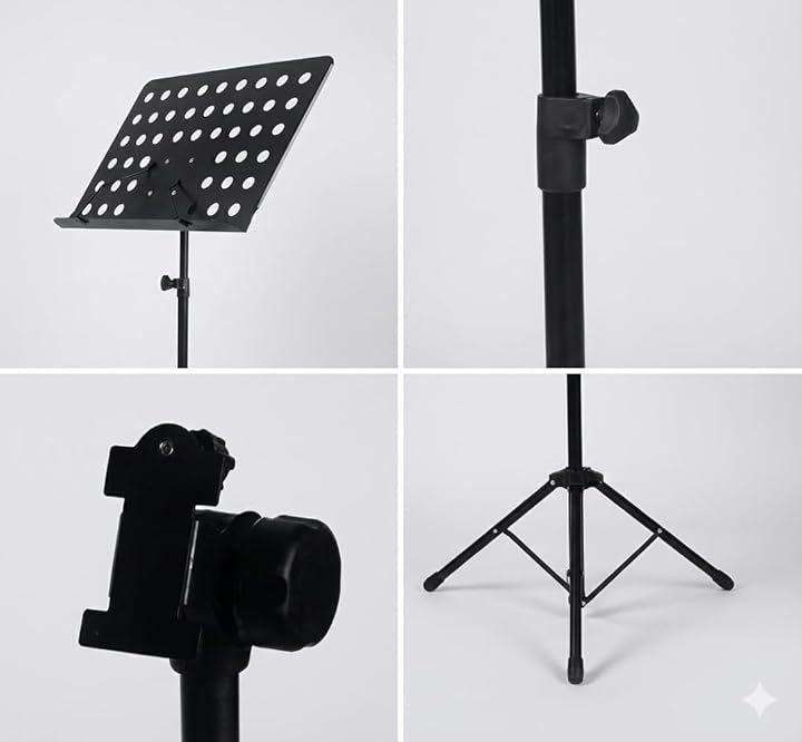 譜面台 LETIZIA1212 譜面台 スタンド 高さ調整 折りたたみ ポータブル 楽譜