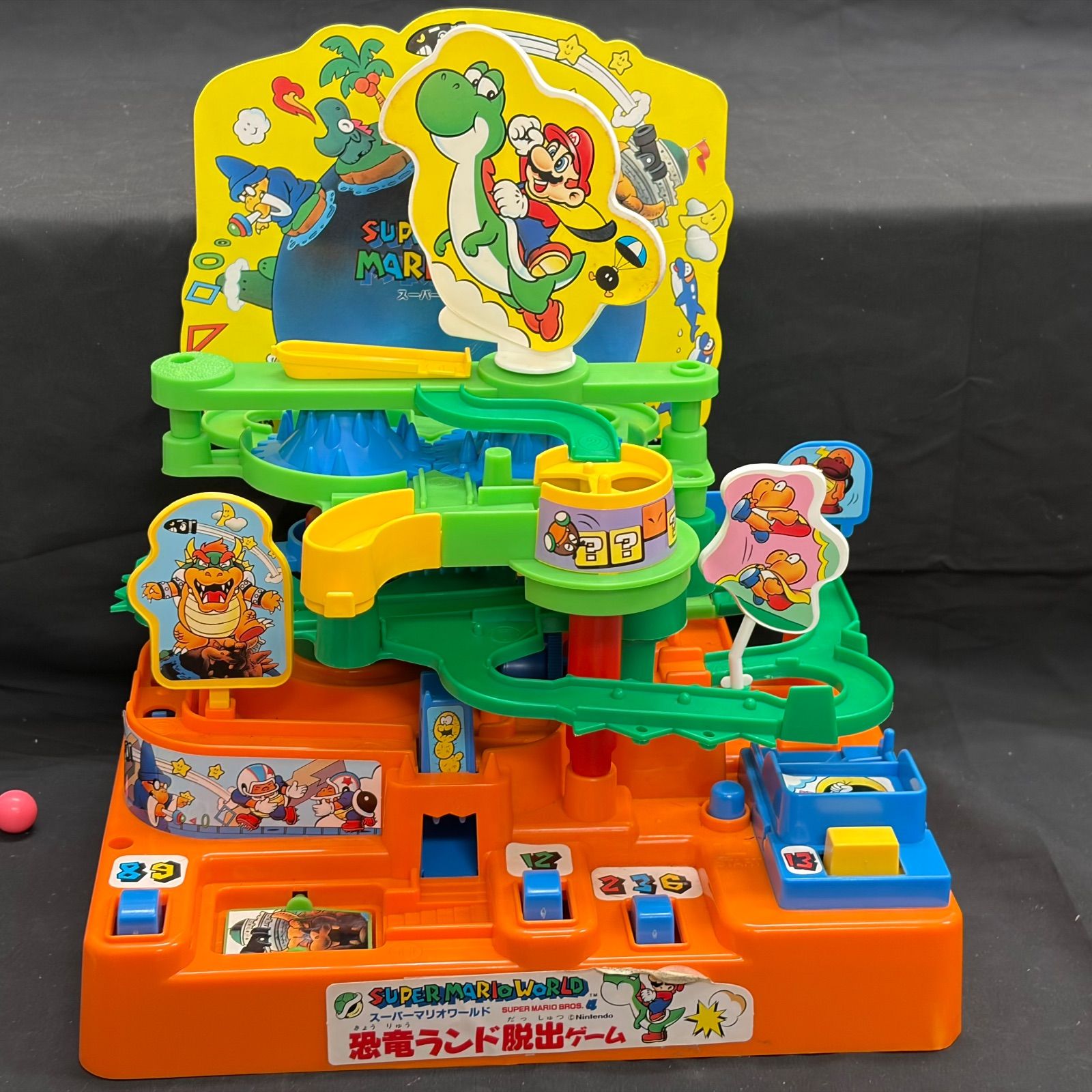 スーパーマリオワールド 恐竜ランド脱出ゲーム エポック社 箱付き 当時物】恐竜ランド脱出ゲーム スーパーマリオワールド エポック社