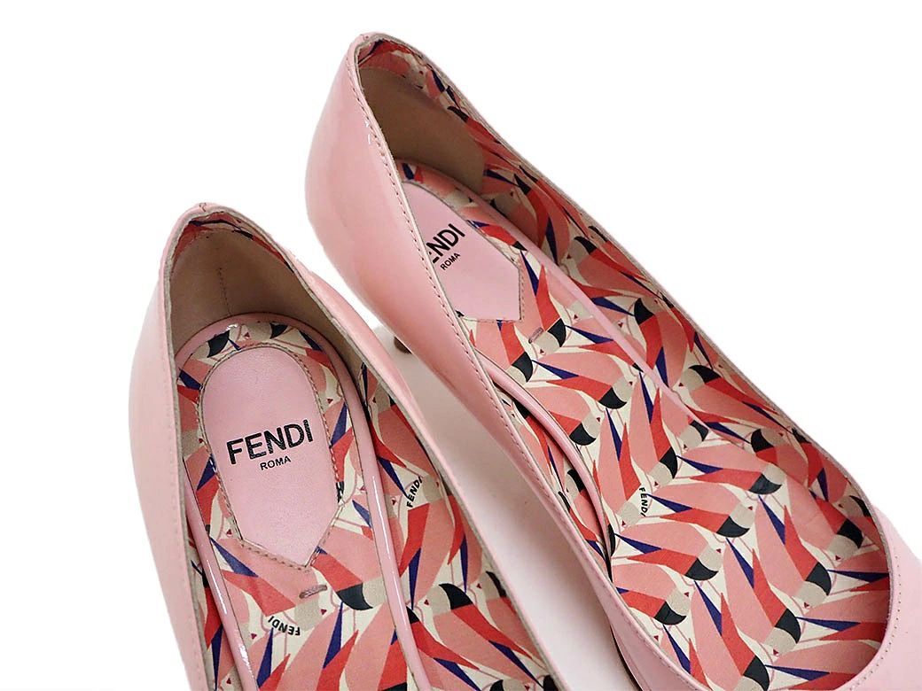 FENDI フェンディ 靴 エナメルパンプス ピンク レディース パテント