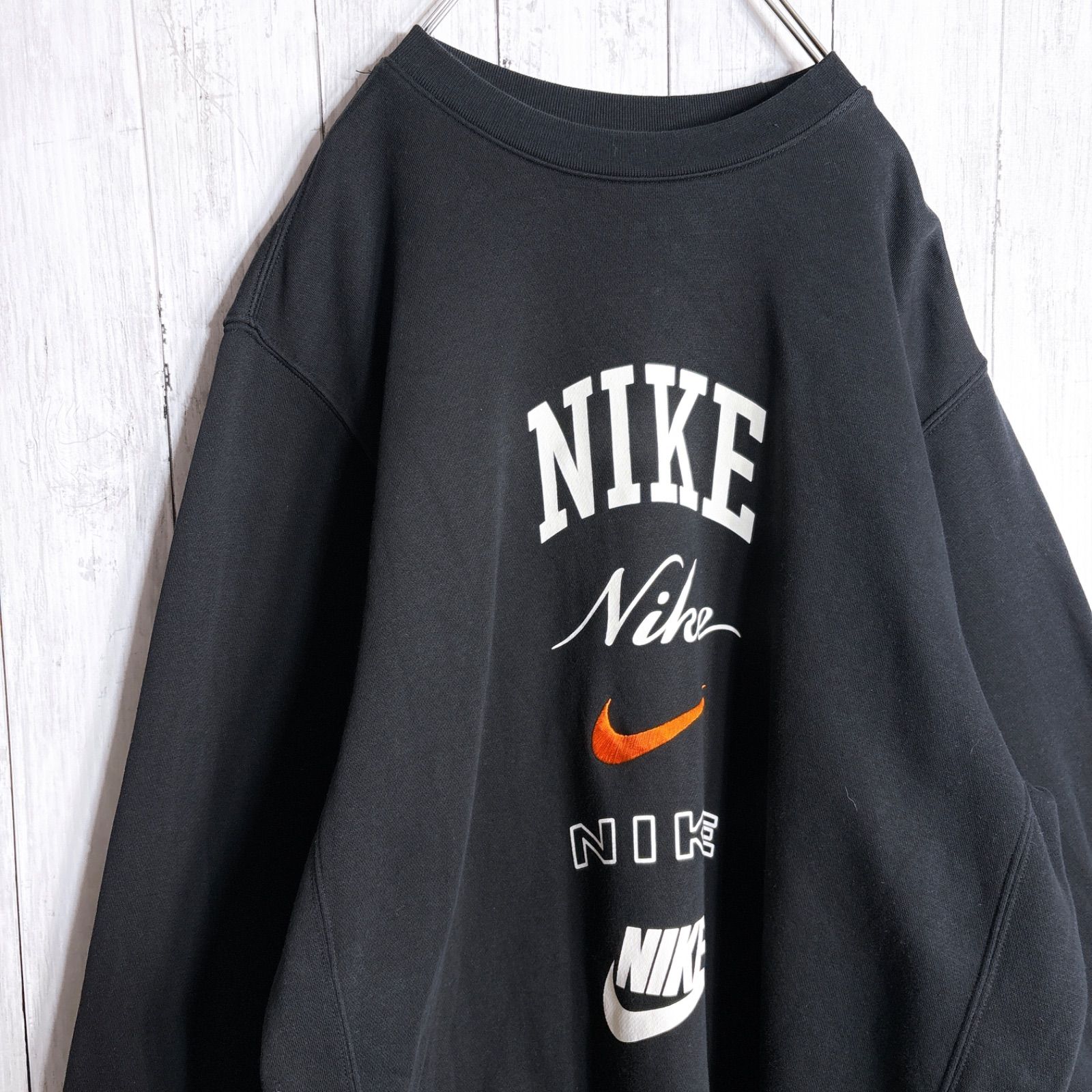 【国内正規品】ナイキ NIKE ゴツナイキ 筆記体ロゴ アーチロゴ マルチロゴプリント スウェット トレーナー #25324