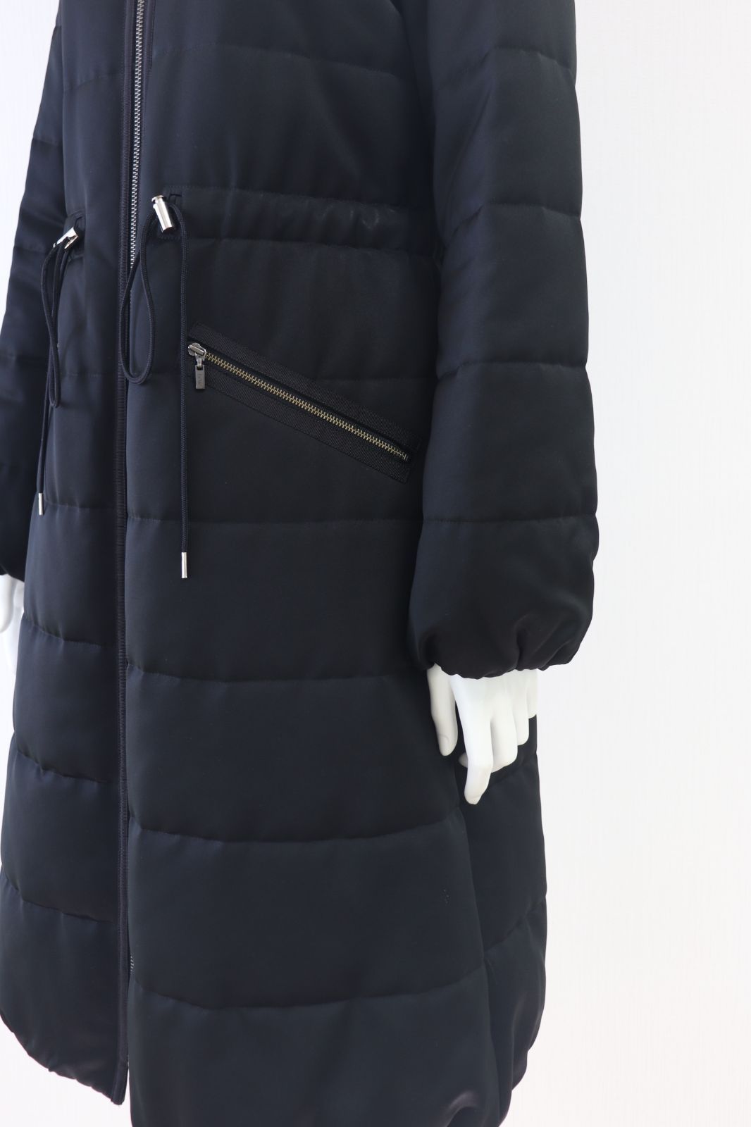 FOXEY 中綿ロングコート 39827 黒/ブラック フォクシーニューヨーク