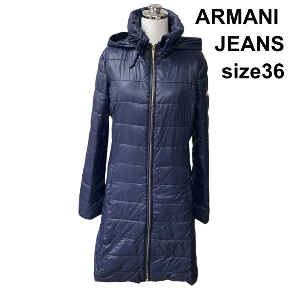 □ アルマーニジーンズ ARMANI パデットコート 長袖 ビルトインフード