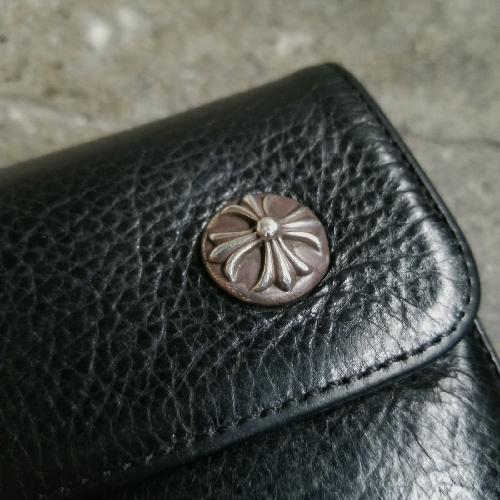 CHROME HEARTS WAVE ウォレット ヘビーレザー クロムハーツ ウェーブ