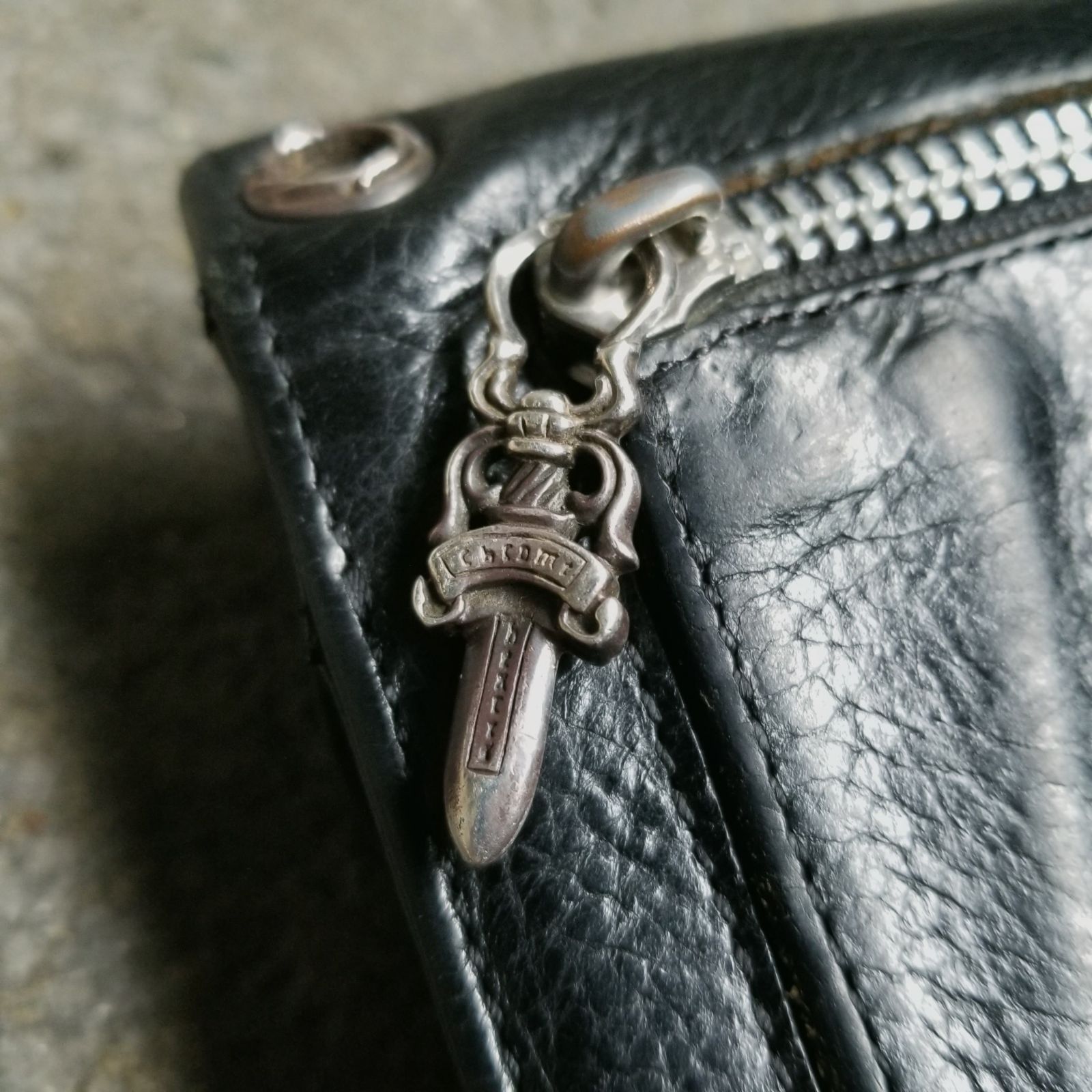 CHROME HEARTS WAVE ウォレット ヘビーレザー クロムハーツ ウェーブ