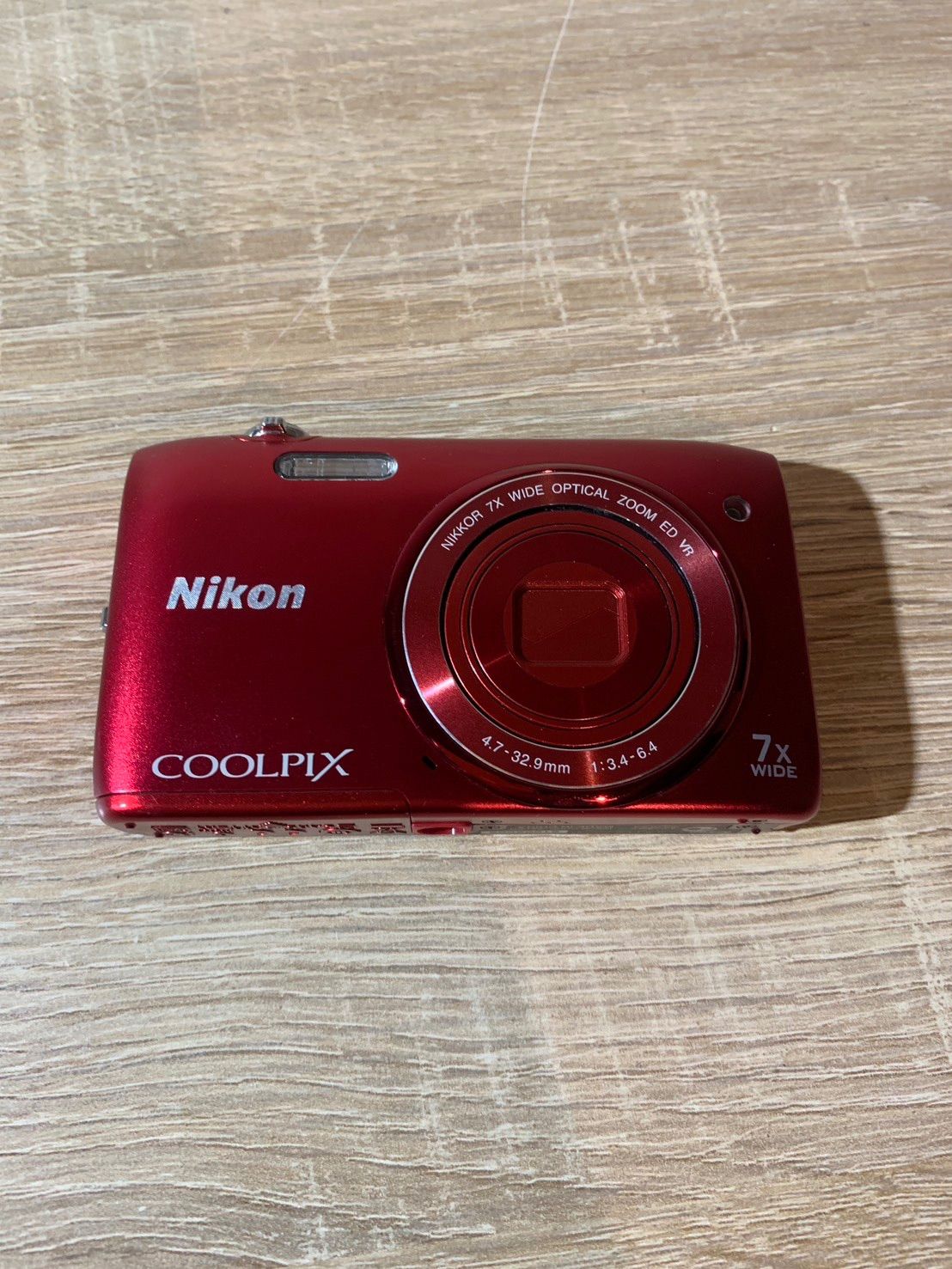 7220 Nikon COOLPIX S3500 レッド デジカメ 動作確認済み 美品 - メルカリ