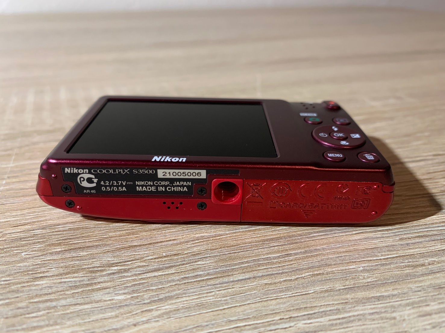 7220 Nikon COOLPIX S3500 レッド デジカメ 動作確認済み 美品 - メルカリ