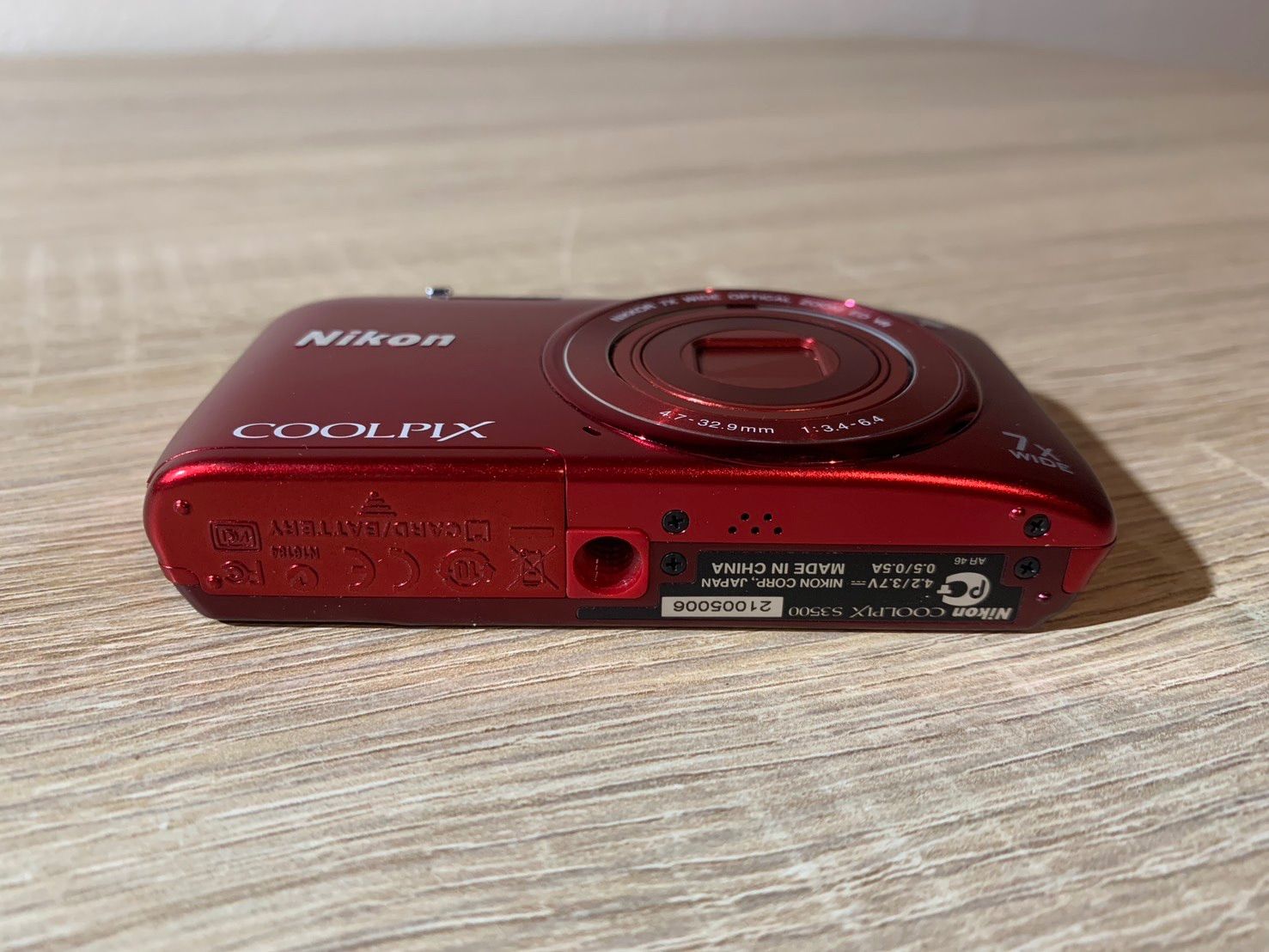 7220 Nikon COOLPIX S3500 レッド デジカメ 動作確認済み 美品 - メルカリ