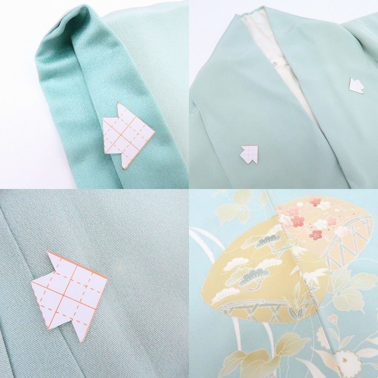 百華❀Y4249◇金駒刺繡 手縫い仕立て トールサイズ 松竹梅 桜 菊 正絹