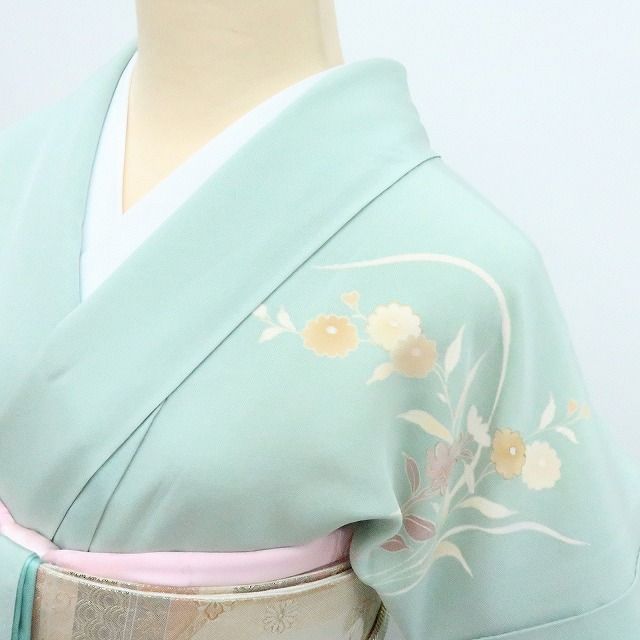 百華❀Y4249◇金駒刺繡 手縫い仕立て トールサイズ 松竹梅 桜 菊 正絹