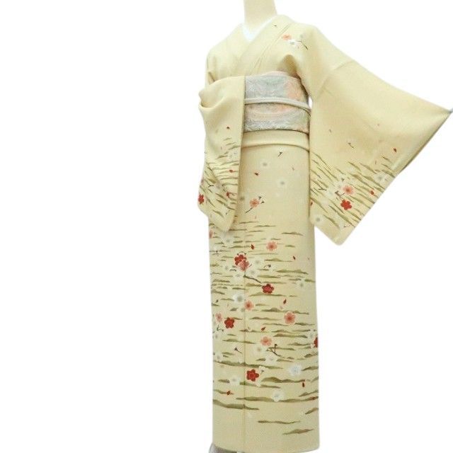 百華❀Y4250◇美品 やまと誂製 花井幸子落款 刺繍 桜 手縫い仕立て