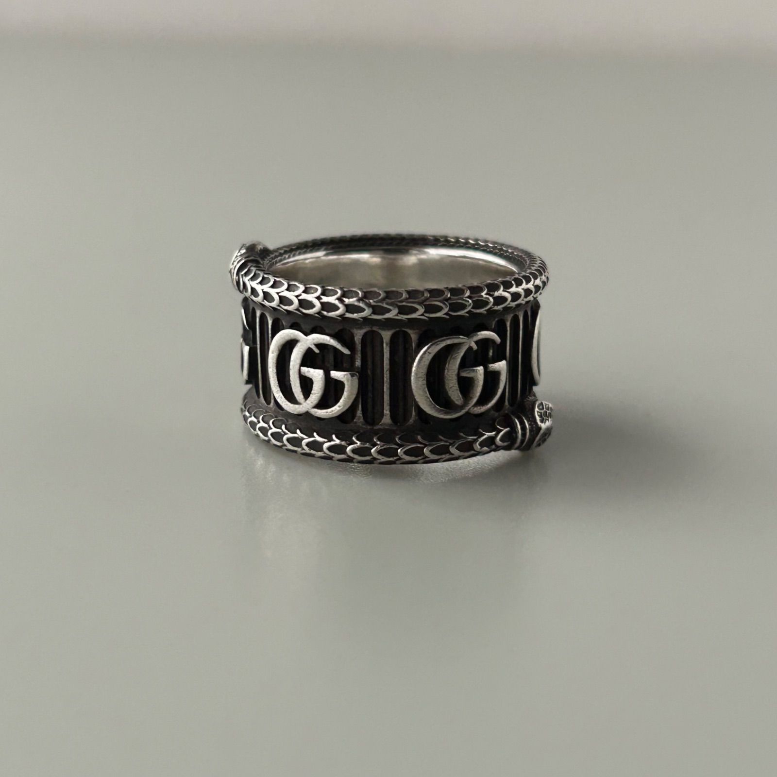 グッチ リング 指輪 GG マーモント スネーク Ag925 #23 約22号 GUCCI