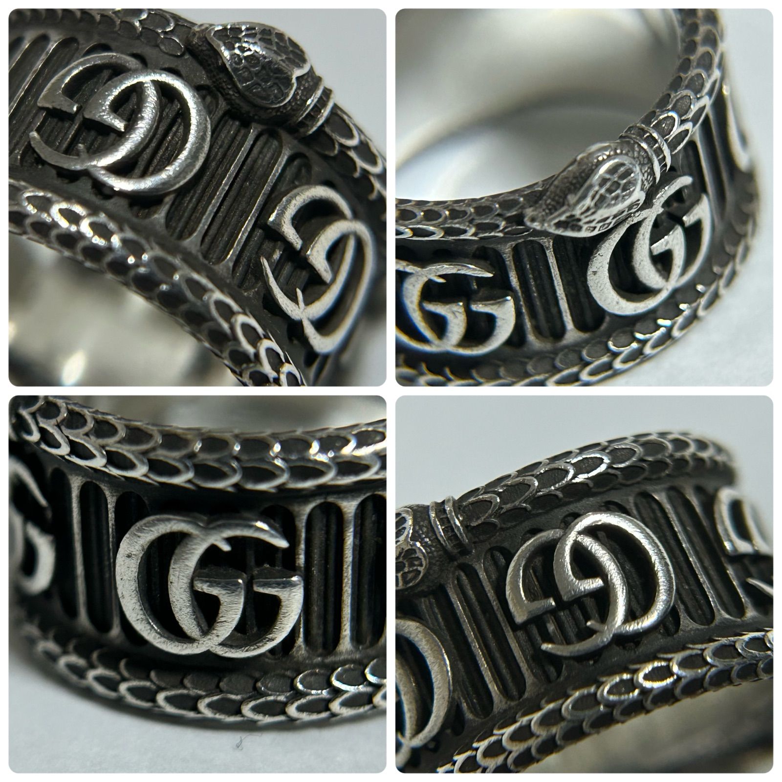 グッチ リング 指輪 GG マーモント スネーク Ag925 #23 約22号 GUCCI