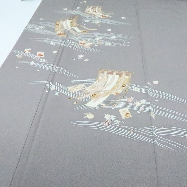 百華❀Y4251◇美品 縫い一つ紋 手縫い仕立て 桜 松竹梅 橘 几帳文 正絹