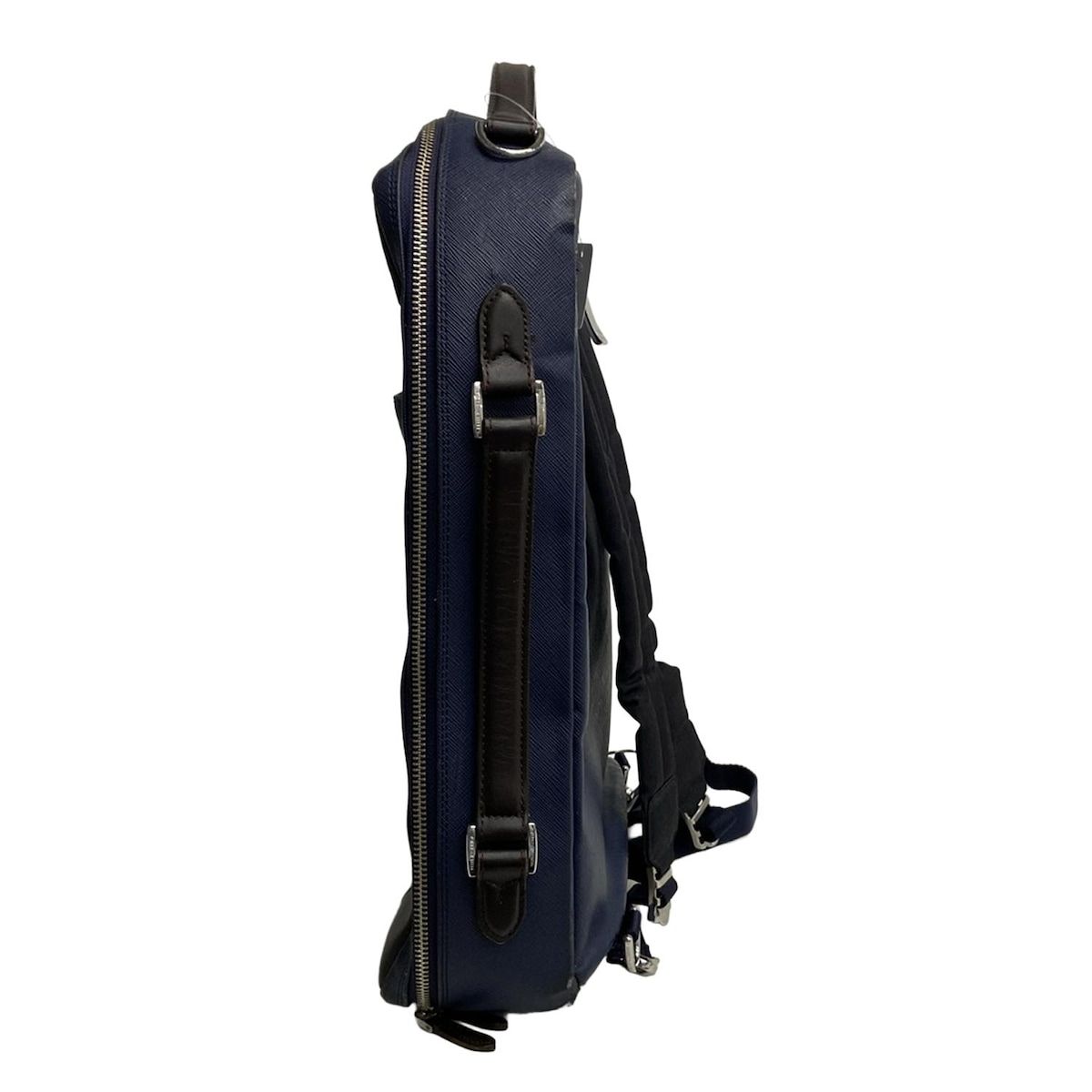 pelle morbida(ペッレモルビダ) ビジネスバッグ - ネイビー×ダーク