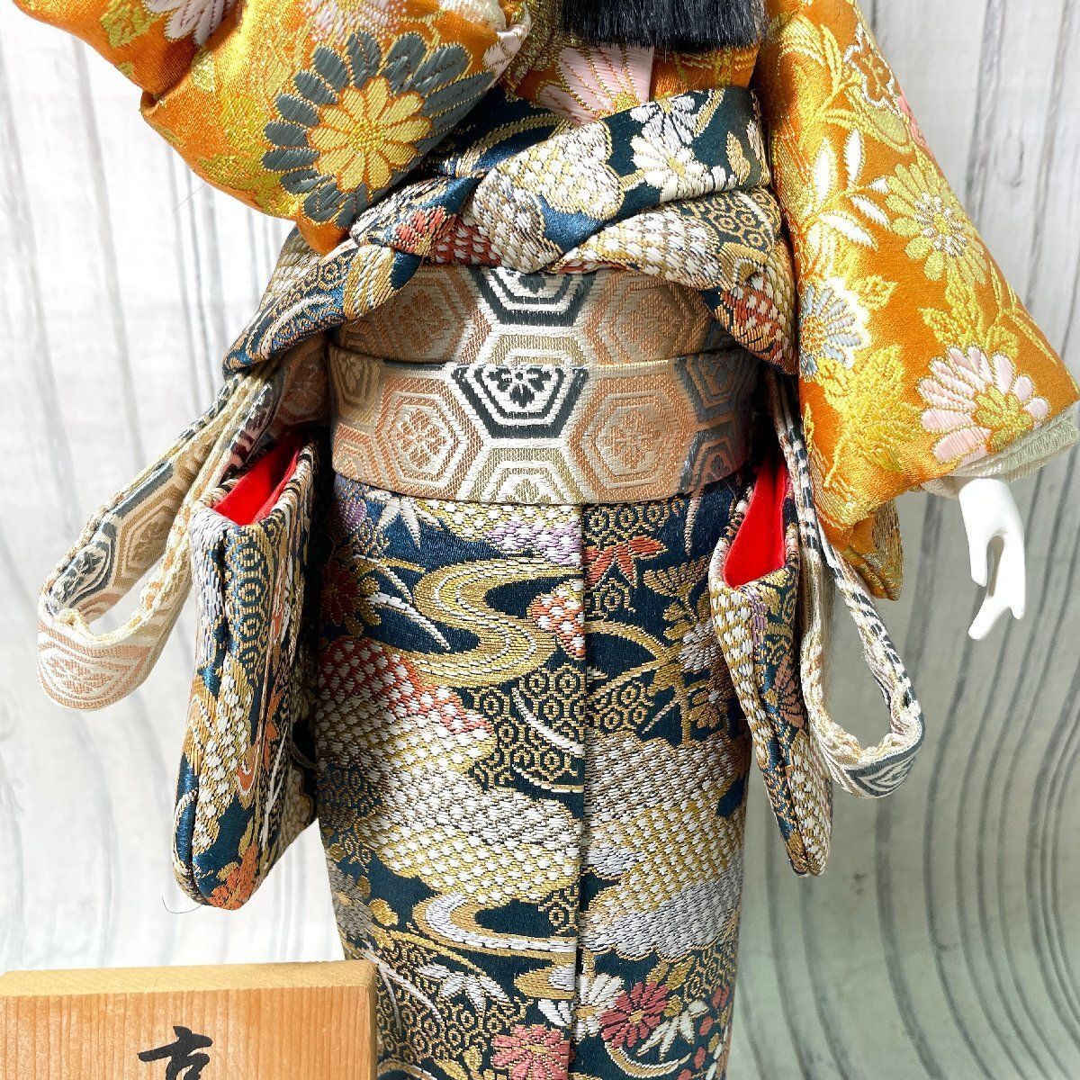 m002L G5(100) 片岡光春作 京古代人形 日本人形 立札 和装 日本髪 高さ