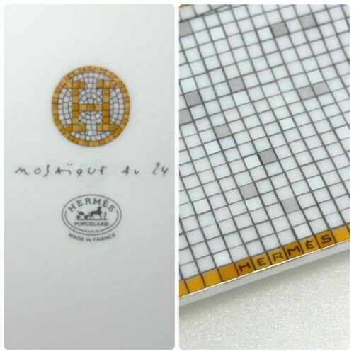 HERMES エルメス モザイク24 No3 スクエアプレート P026043P 陶器