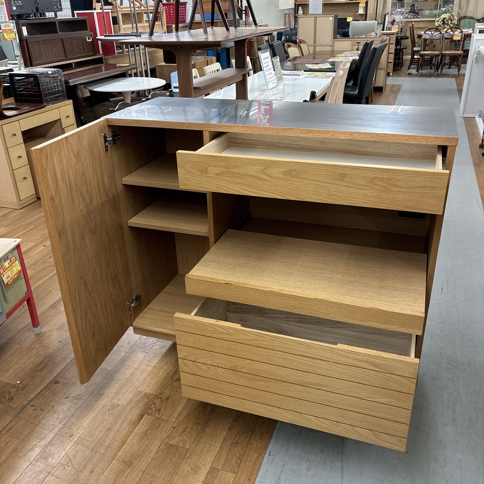 【2/15まで】unico solk キッチンカウンター W800 2/15まで】unico solk キッチンカウンター W800 2/15まで】unico solk