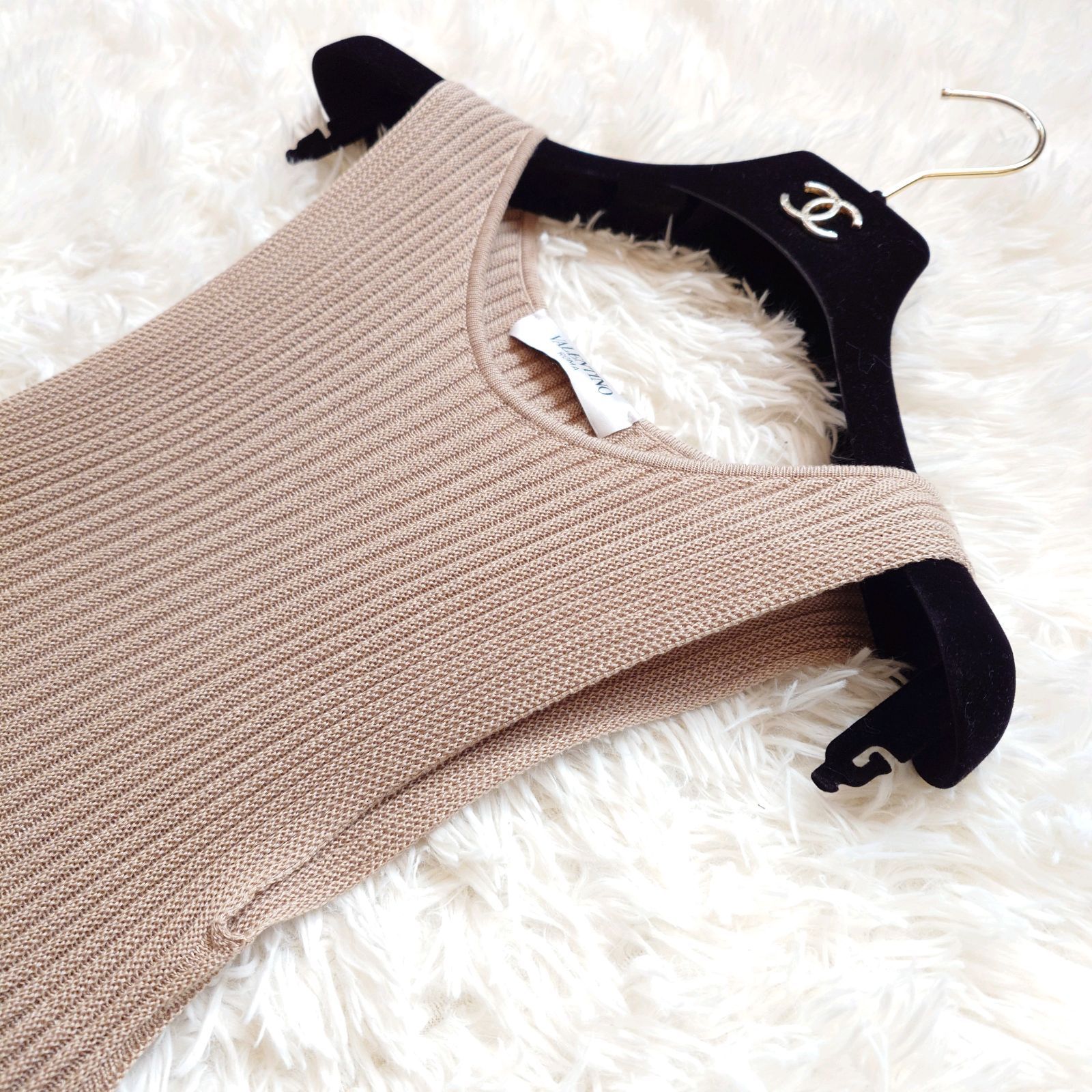 近年モデル ヴァレンティノ VALENTINO ROMA プリーツ リブ ニット