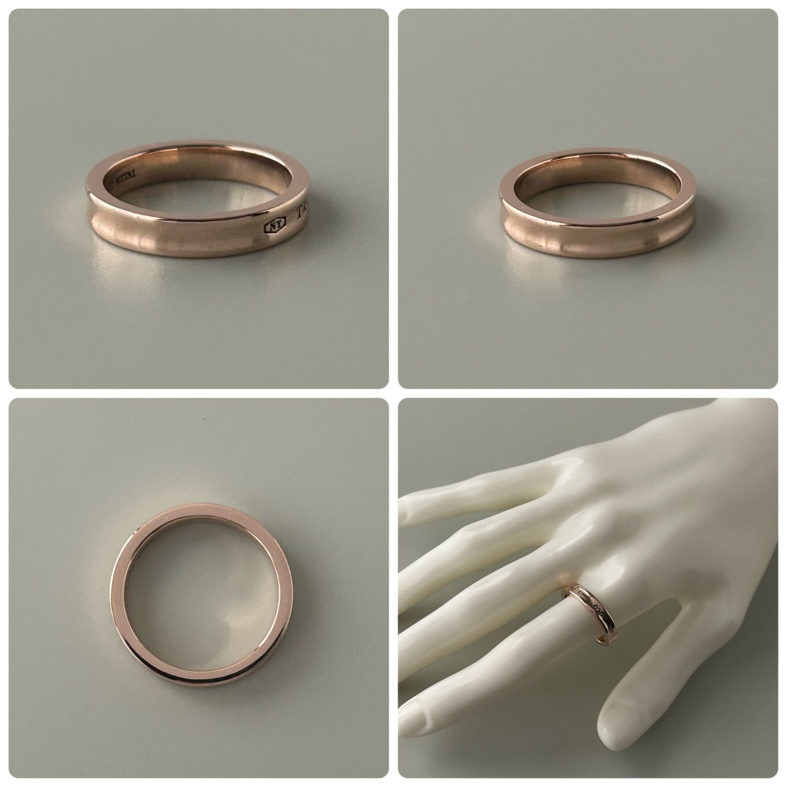 ティファニー リング 指輪 ナロー 1837 ルベドメタル 約15号 TIFFANY