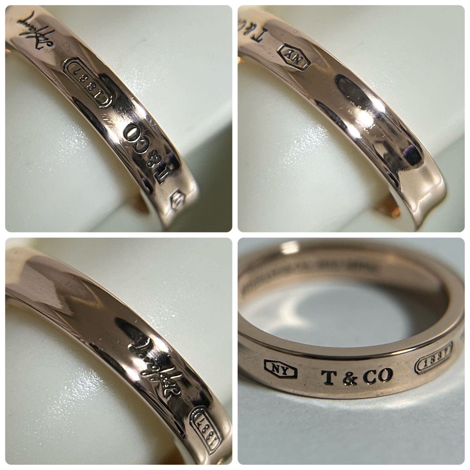 ティファニー リング 指輪 ナロー 1837 ルベドメタル 約15号 TIFFANY