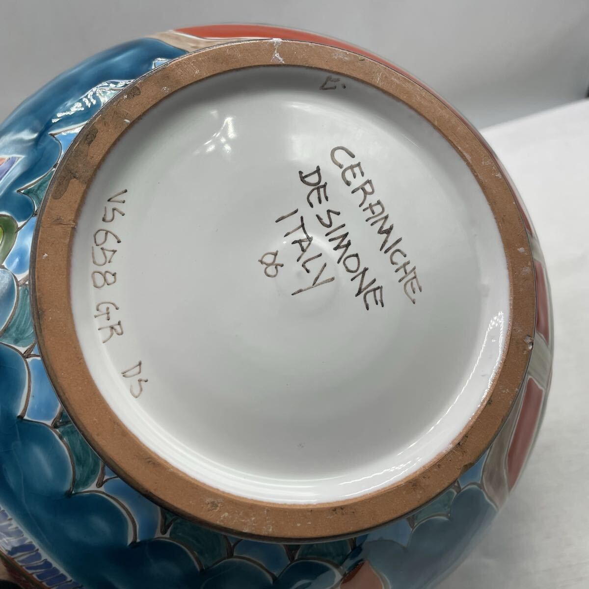 イタリア製 Ceramiche De Simone デ・シモーネ 両取っ手付 花器 ボウル