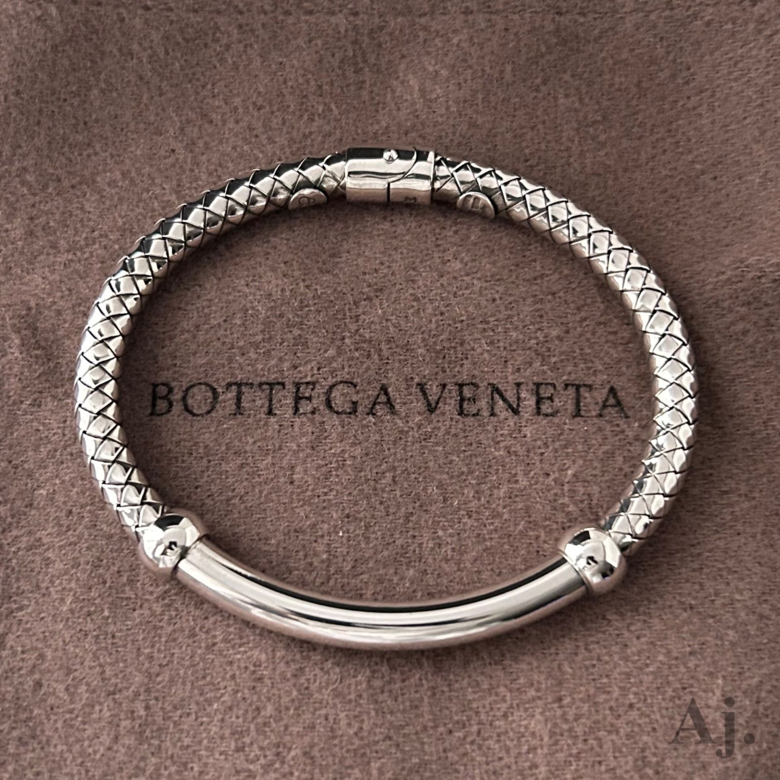 ボッテガヴェネタ ブレスレット イントレチャート 編み込み AG925 #M
