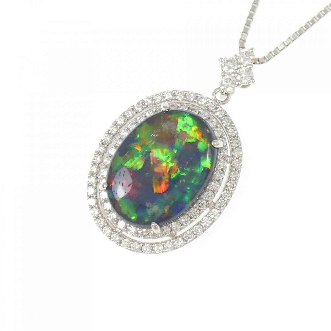 リメイク】PT900/PT850 ブラックオパール ネックレス 8.206CT - メルカリ