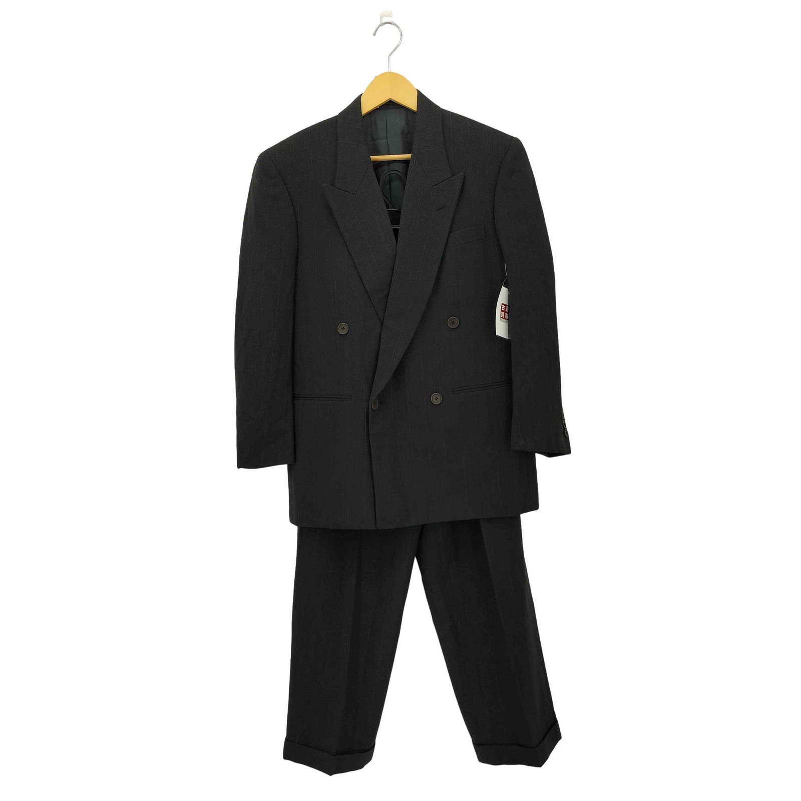 ケイオブクリッツィア K of KRIZIA ストライプ ダブルブレストテーラードジャケット 2タックスラックス スーツセットアップ メンズ  165