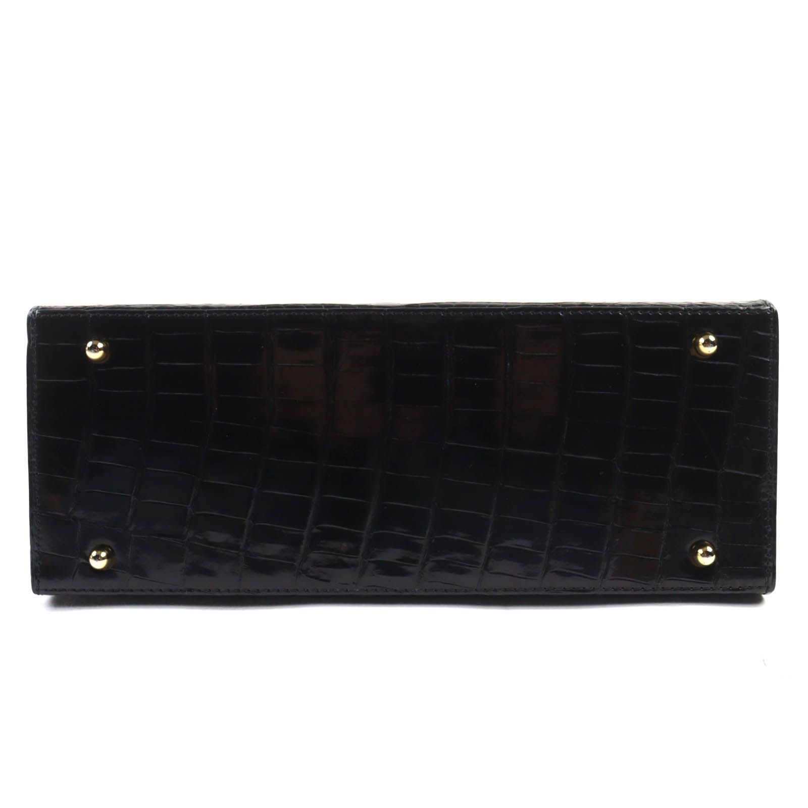 美品◇KWANPEN クワンペン シャイニークロコダイルレザー 2WAY