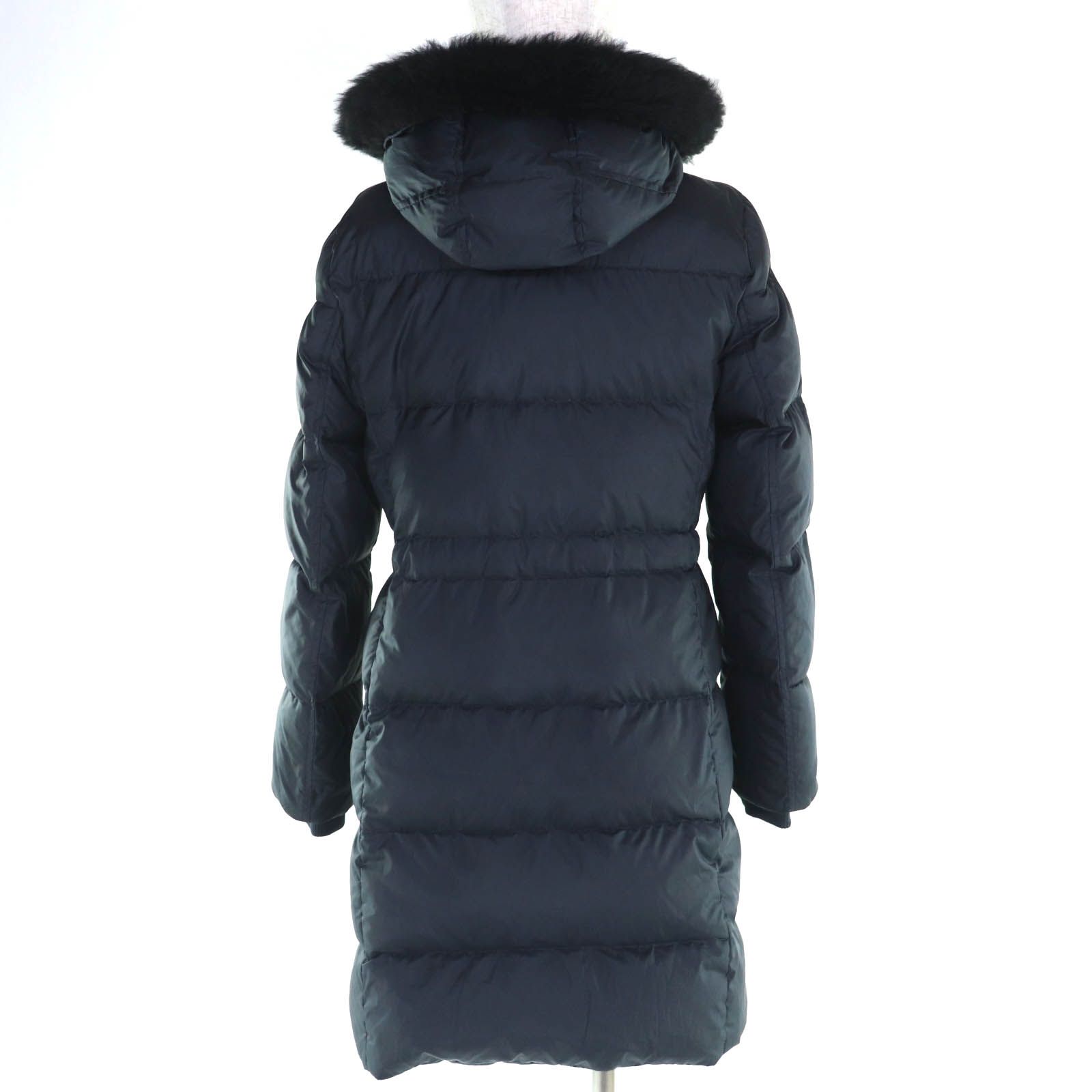 美品◇COACH コーチ ムートンファー・フード付き ロゴボタン 袖レザー