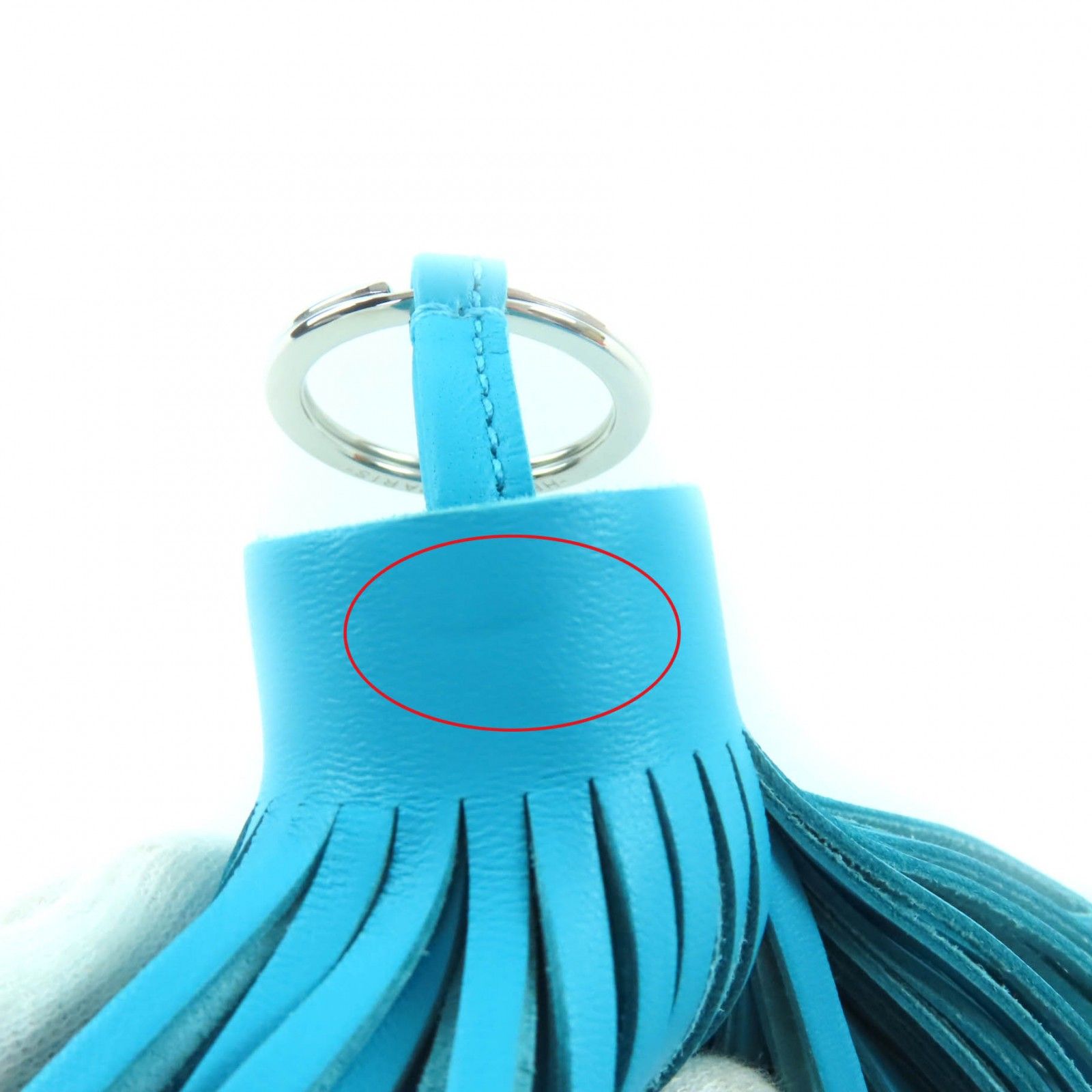 ❤未使用品❤カルメン レザーチャーム セレステ ライトブルーｘSV エルメス ❤未使用品❤カルメン レザーチャーム セレステ ライトブルーxSV