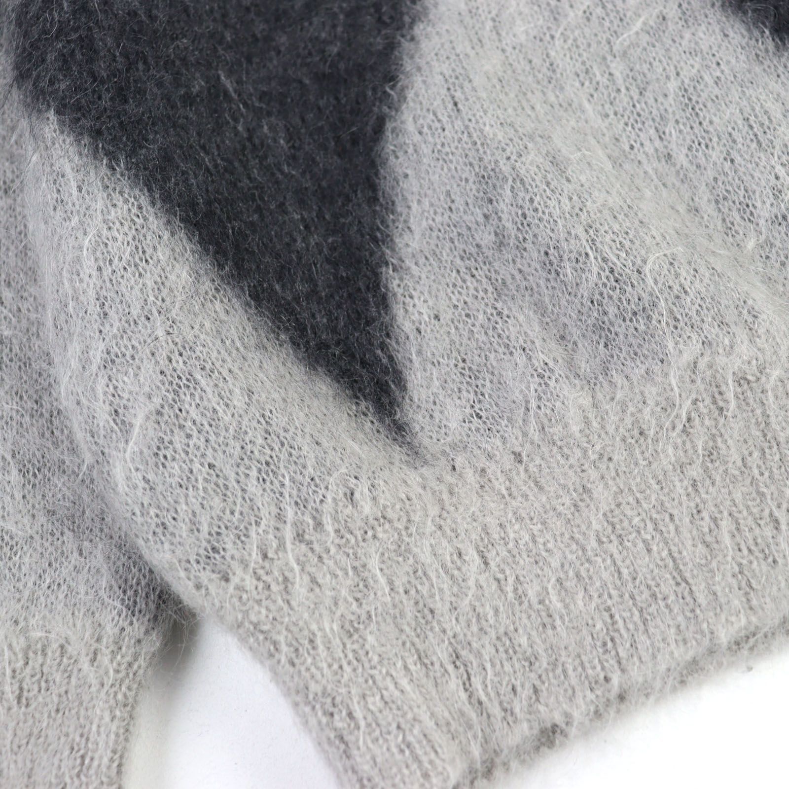 極美品○CELINE セリーヌ 2A805382D モヘア46% アーガイル柄 クルー