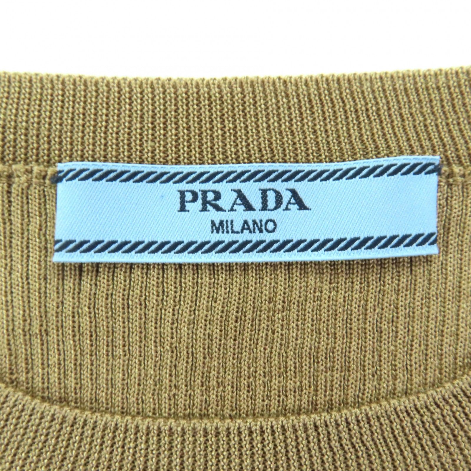 極美品◇PRADA プラダ 25SS P24S1G リサイクルシルク100％ ロゴ クロップドセーター 長袖ニット ブラウン 38 イタリア製 正規品 レディース 定価258,500円 極美品◇PRADA プラダ 25SS P24S1G リサイクルシルク100％ ロゴ