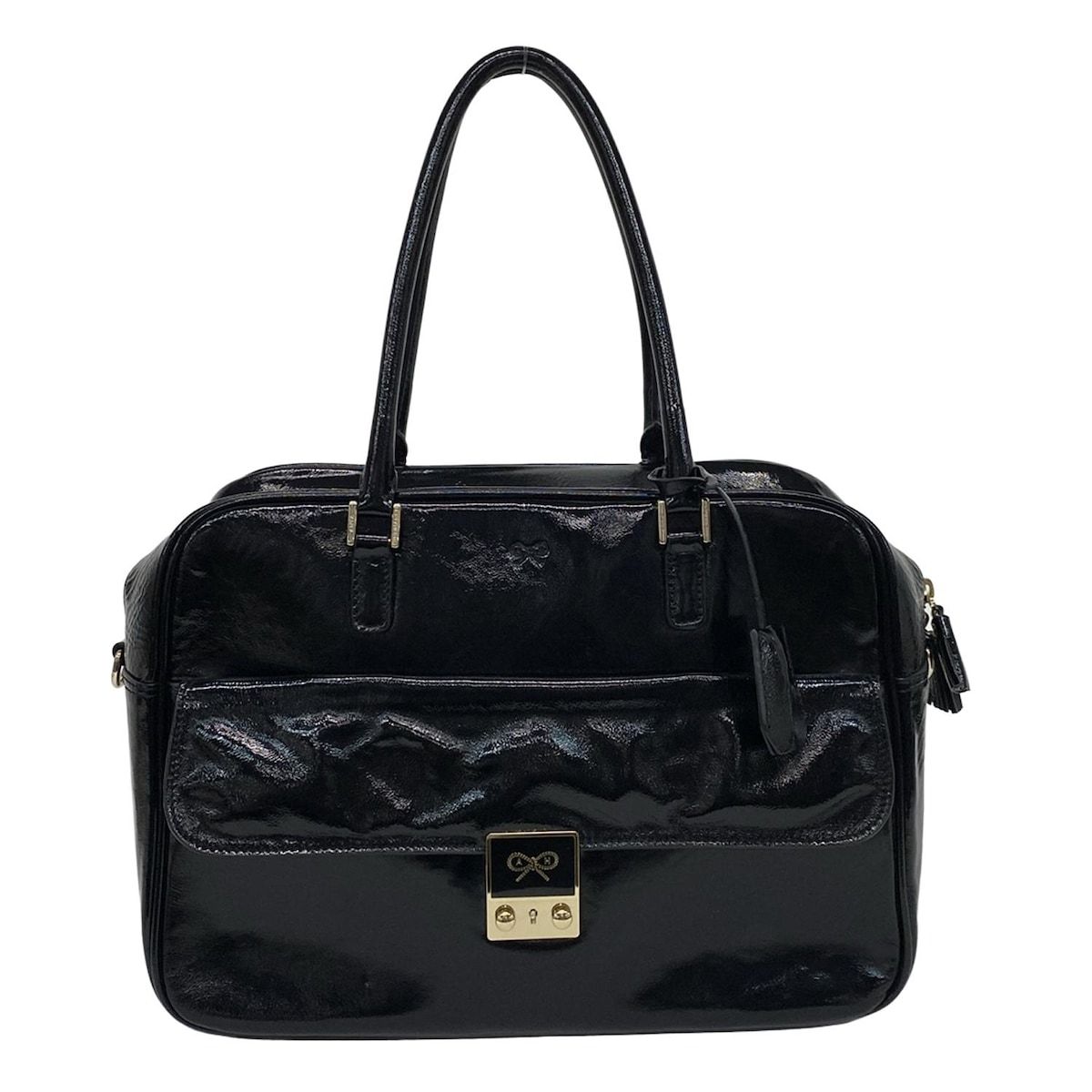 Anya Hindmarch(アニヤハインドマーチ) ハンドバッグ カーカー 黒