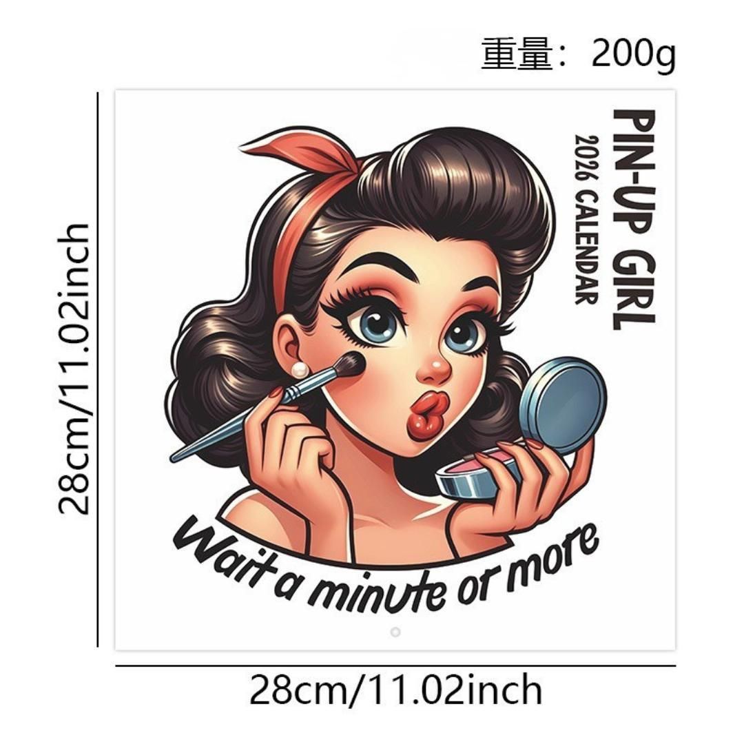 数量限定】カレンダー 2026年 新作 ピンナップガール 壁掛け 月めくり