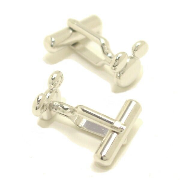 ミッキー マーク ミッキーマウス シルバー カフス カフリンクス カフス