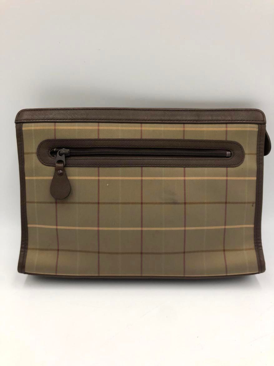 BURBERRY バーバリー チェック 高品質 レザー クラッチ バッグ