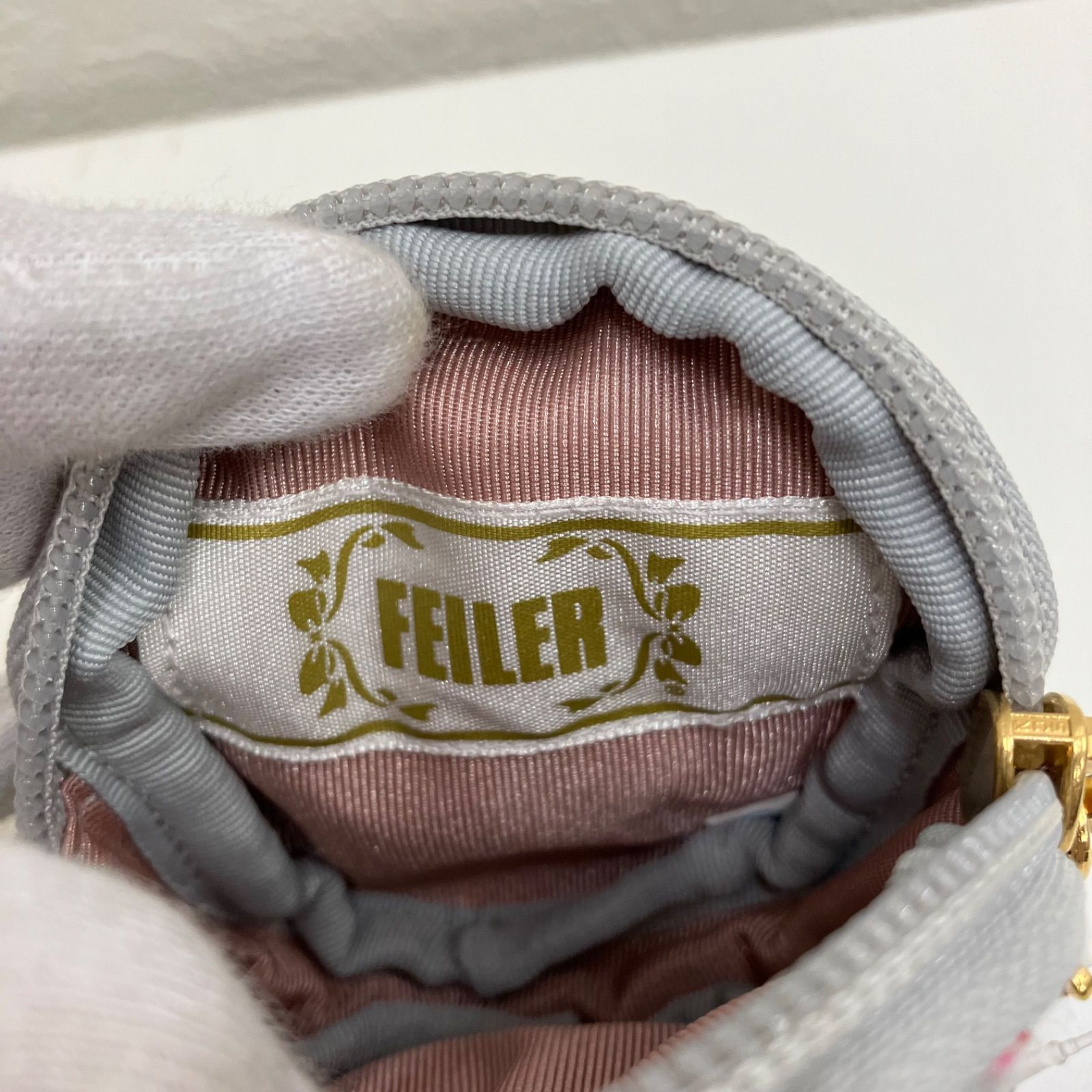 7797 美品 FEILER フェイラー ポーチ チャームポーチ ハイジドット 