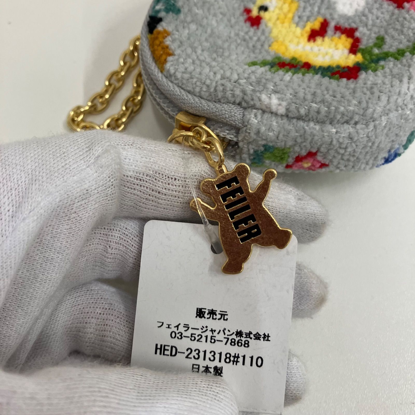 7797 美品 FEILER フェイラー ポーチ チャームポーチ ハイジドット 