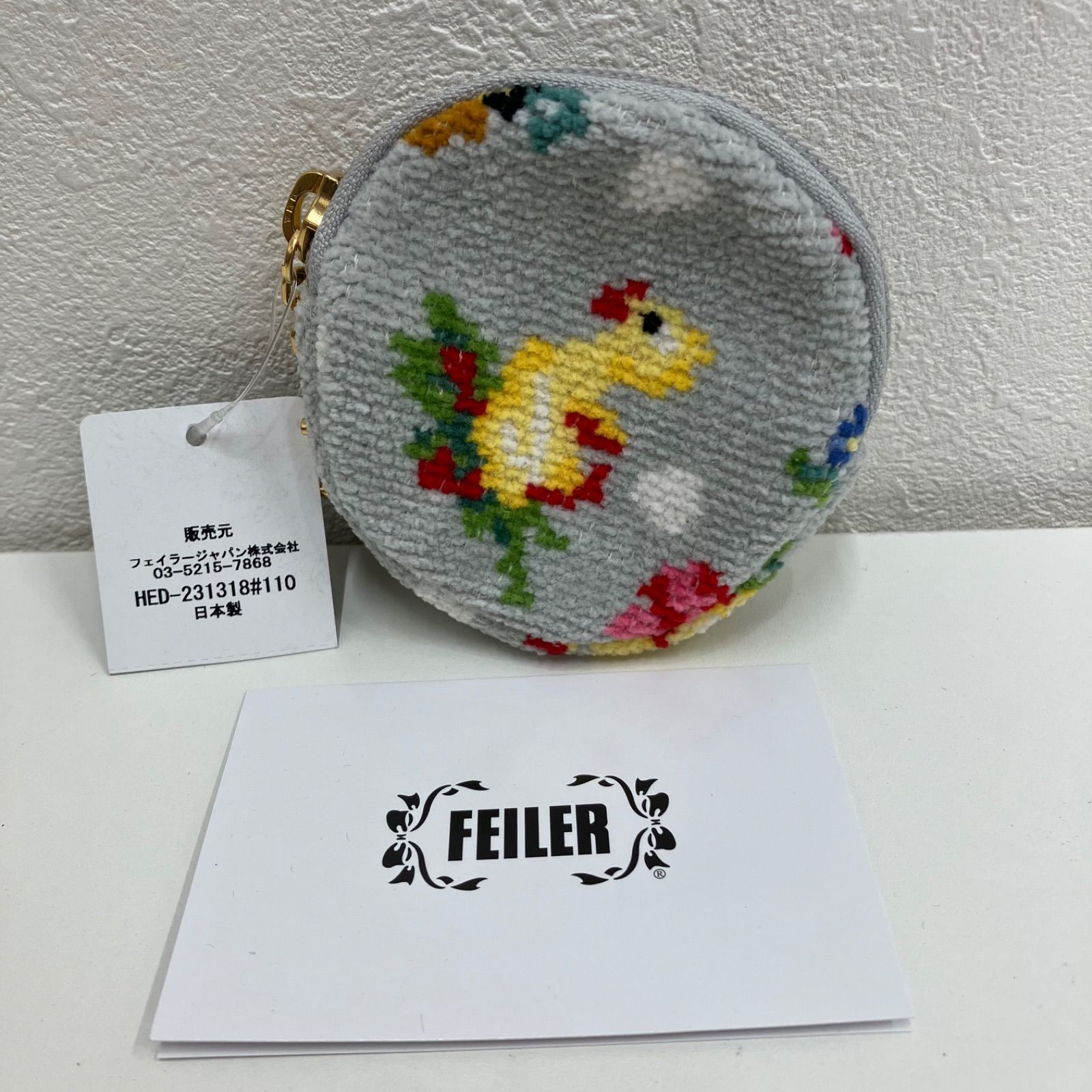 7797 美品 FEILER フェイラー ポーチ チャームポーチ ハイジドット 