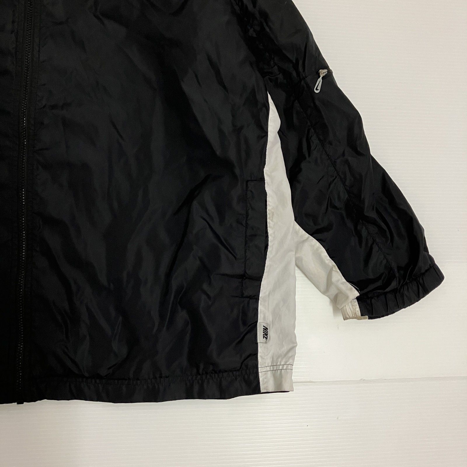 90'S NIKE 白タグ ナイロンジャケット サイズXL ブラック NIKE - ナイキ 90s 00s 白タグ オールド ハーフジップ ナイロン