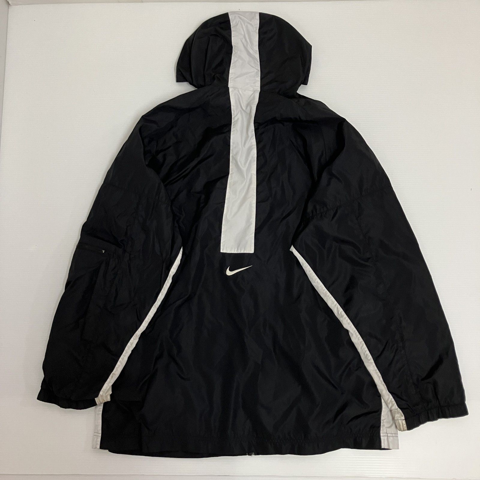 ◇ NIKE ナイキ ナイロンジャケット 白タグ 90s ジップアップ 裏地